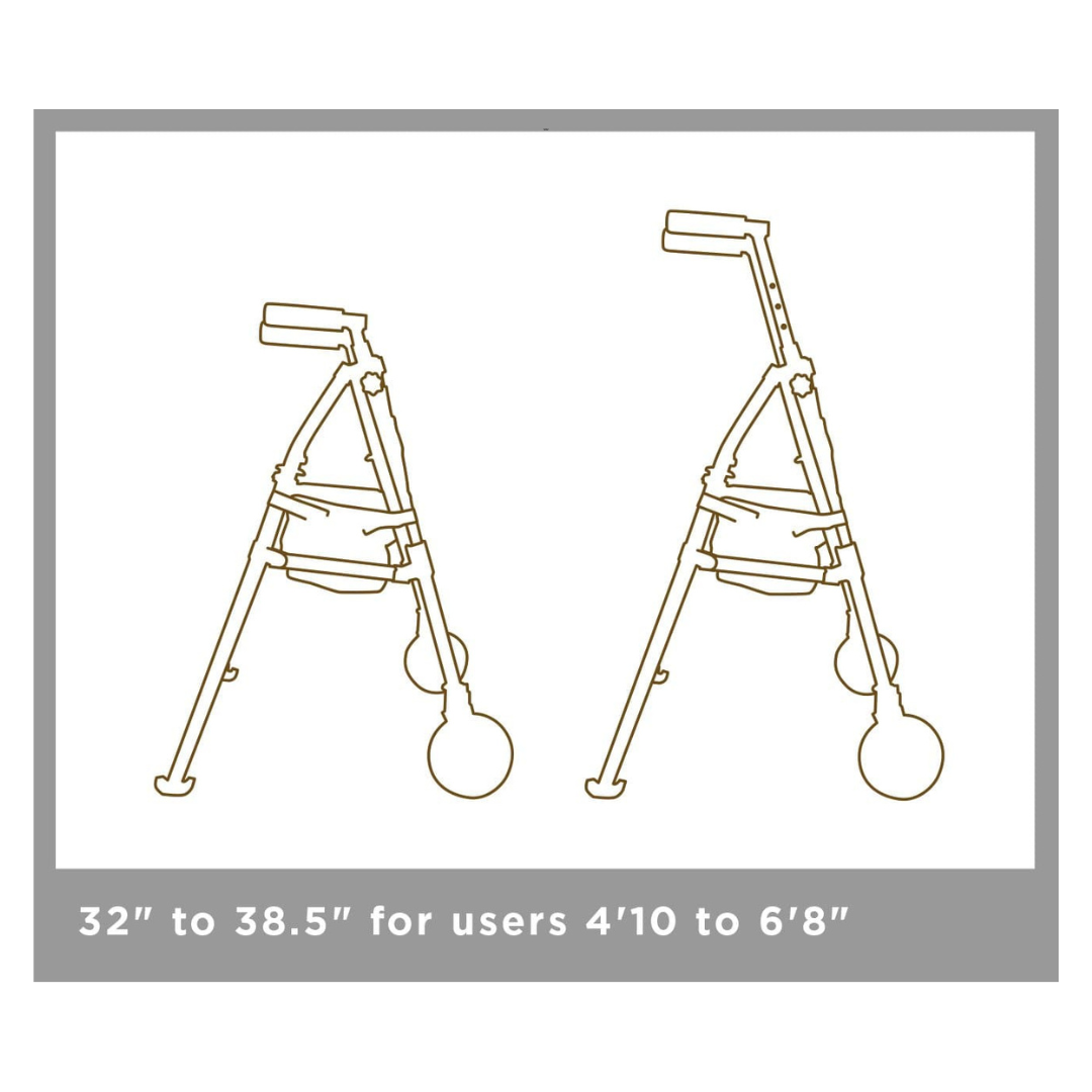 Signature Life Folding Elite Travel Rolling Walker with 2 Wheels - Weighs Only 8 lbs - primehubstore.shop walkers