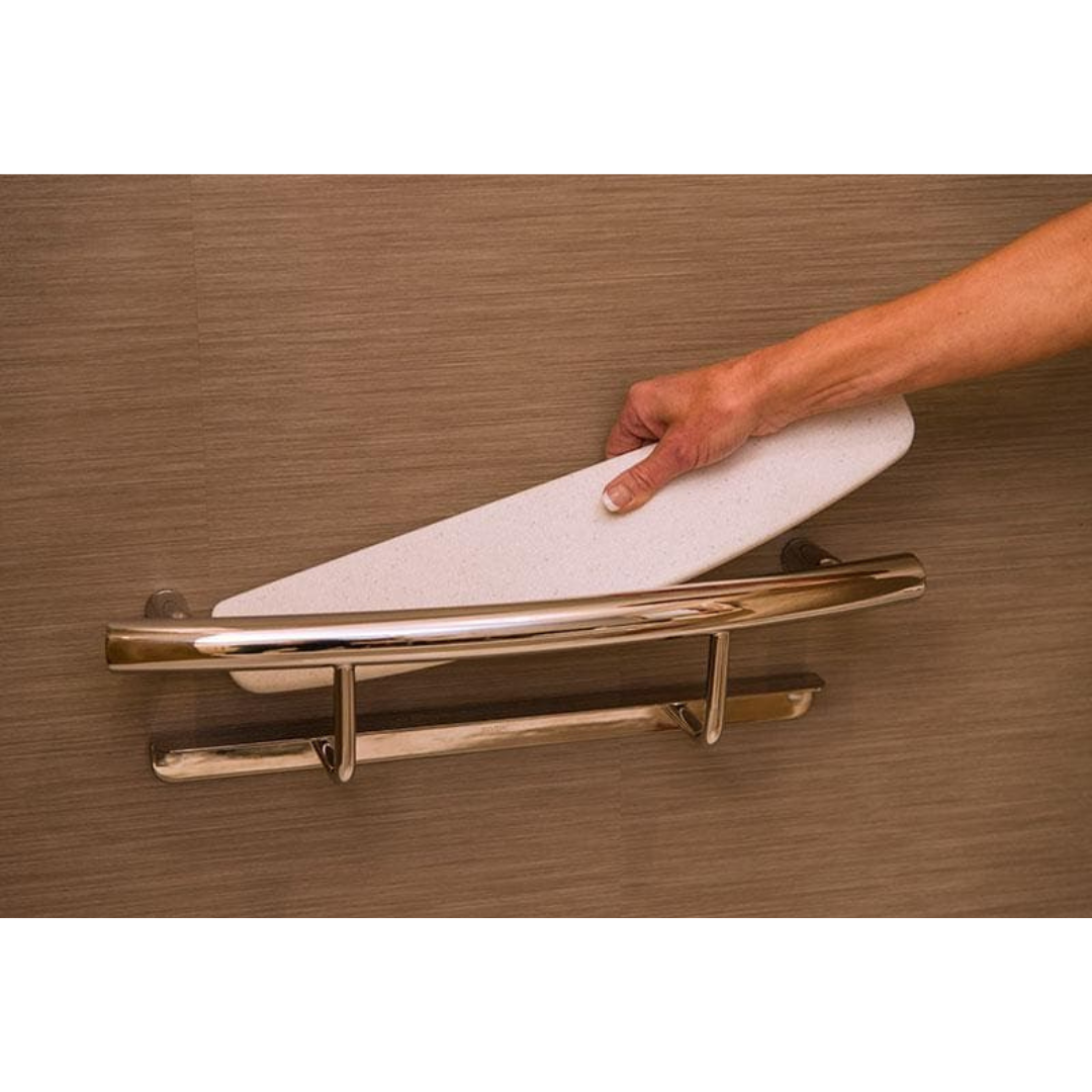 Invisia Modern Shampoo Shelf with Fall Prevention Grab Bar - primehubstore.shop Grab Bars & Safety Rails