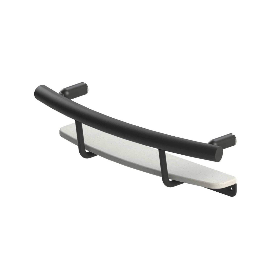 Invisia Modern Shampoo Shelf with Fall Prevention Grab Bar - primehubstore.shop Grab Bars & Safety Rails