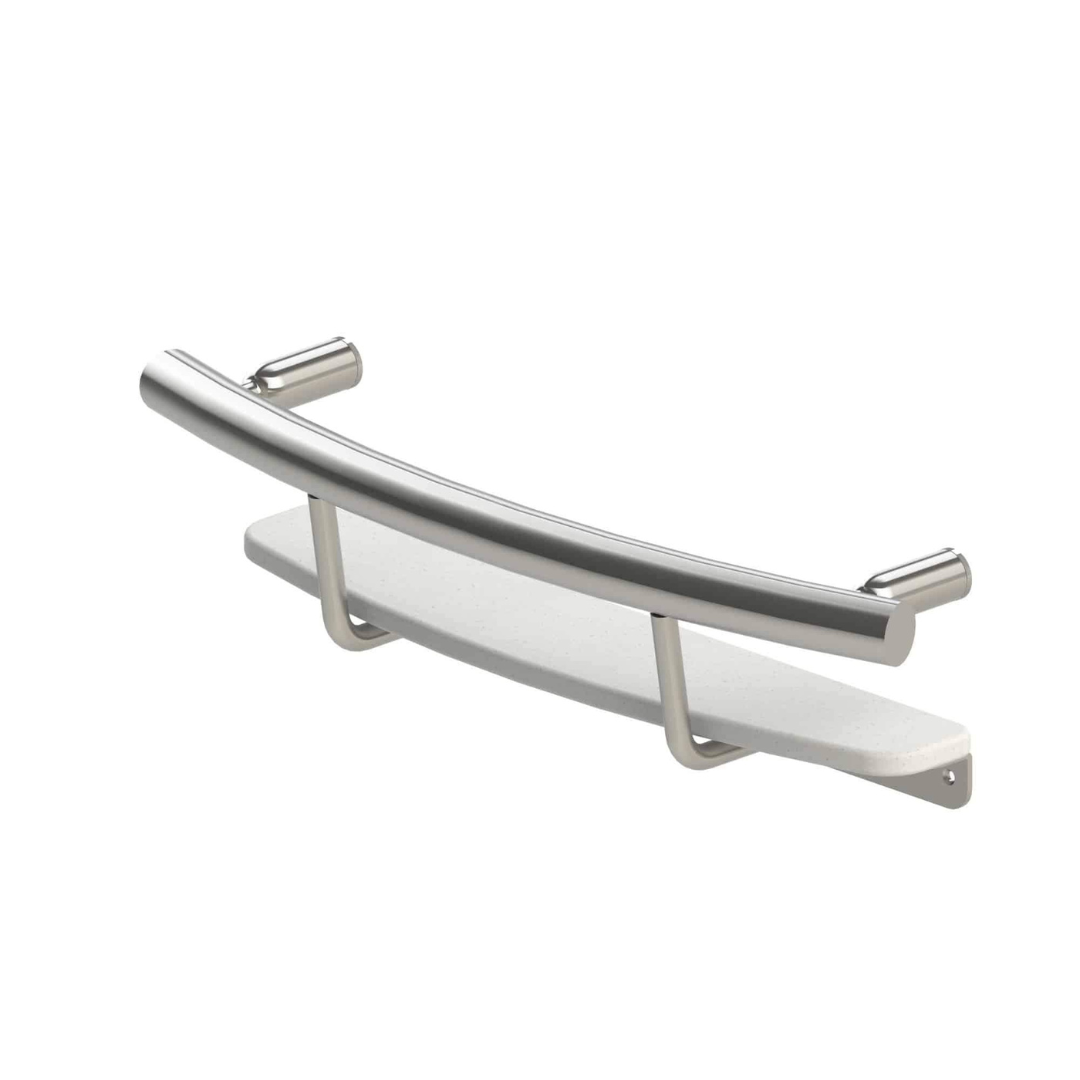 Invisia Modern Shampoo Shelf with Fall Prevention Grab Bar - primehubstore.shop Grab Bars & Safety Rails