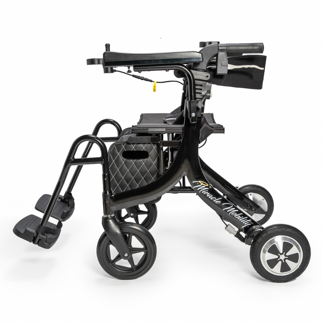 Miracle Mobility 4N1 Ultra Lite Electric Walker Wheelchair - primehubstore.shop Power Chairs