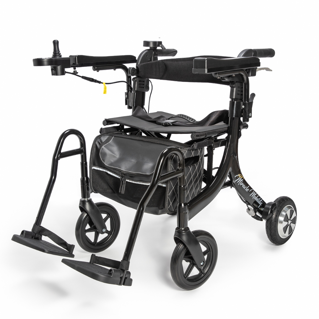 Miracle Mobility 4N1 Ultra Lite Electric Walker Wheelchair - primehubstore.shop Power Chairs