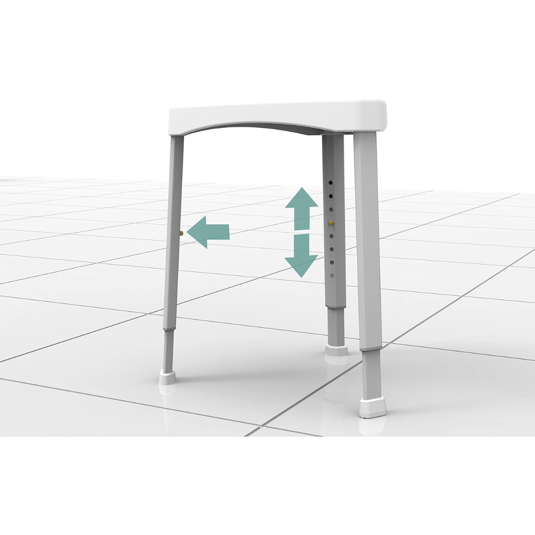 HealthCraft Shower Stool with Adjustable Height - primehubstore.shop Bath Stool