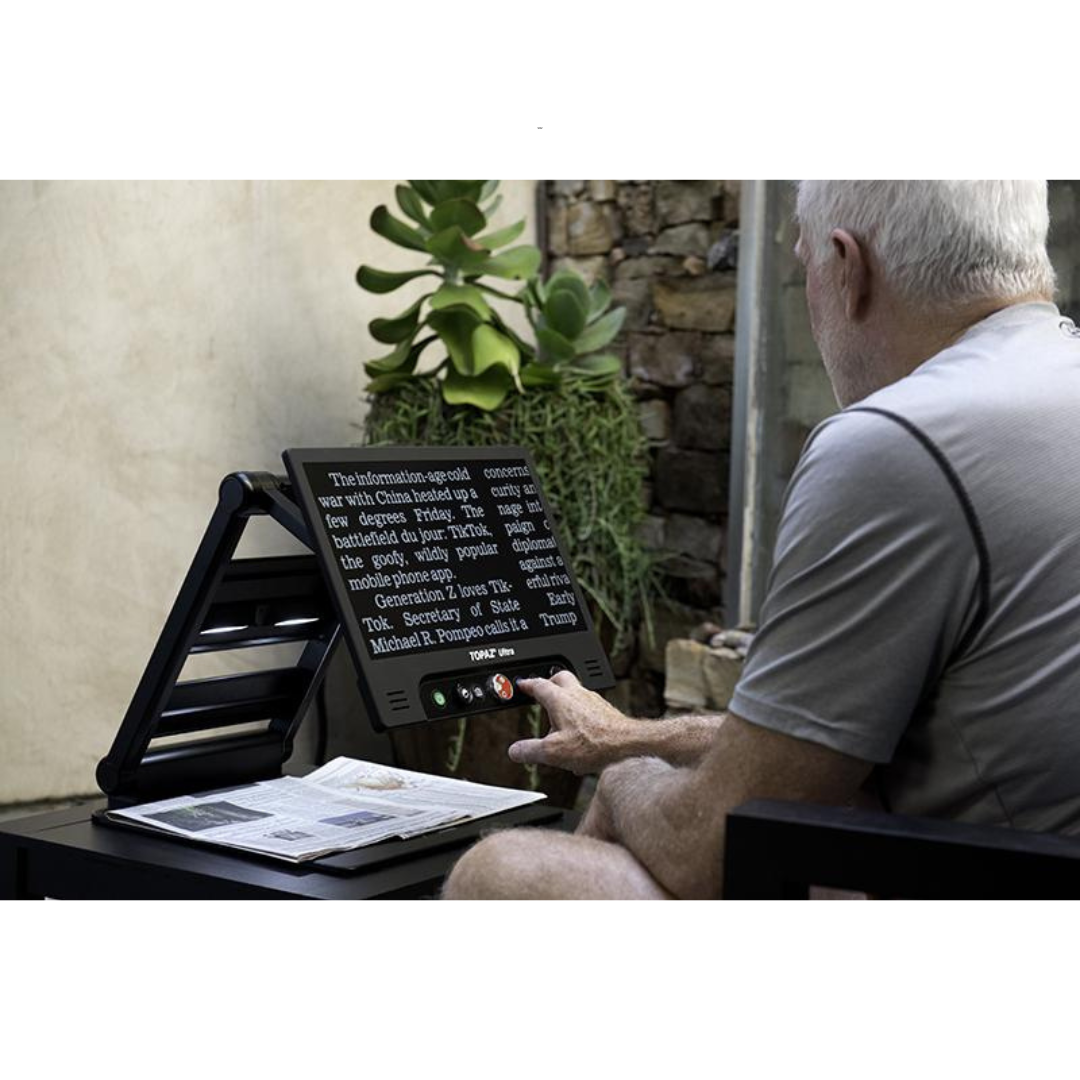 Freedom Scientific TOPAZ Ultra Folding Portable Magnifier - Full HD - primehubstore.shop Portable Video Magnifiers