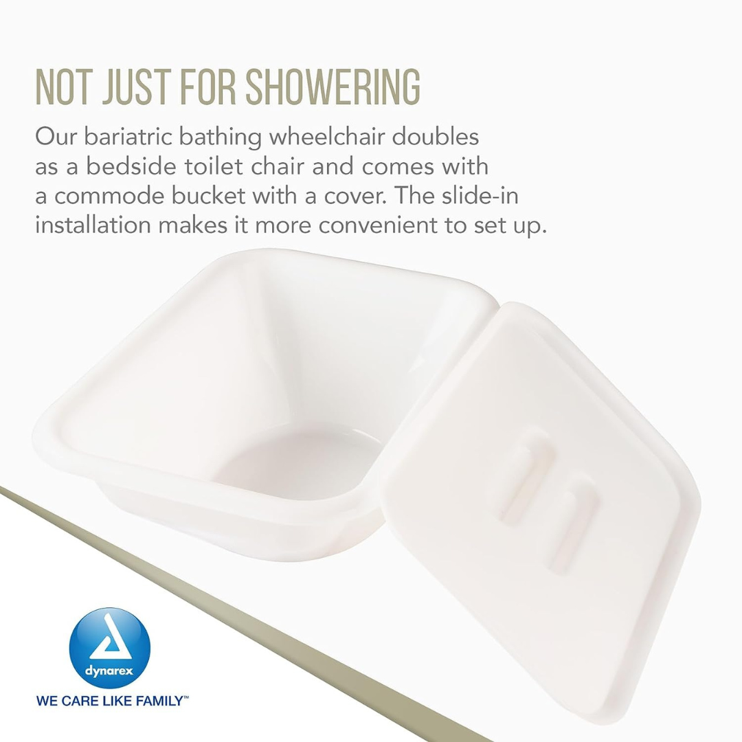 Dynarex Bariatric Bari+Max HD Mobile Shower Chairs - 1,000 lb Capacity - primehubstore.shop 