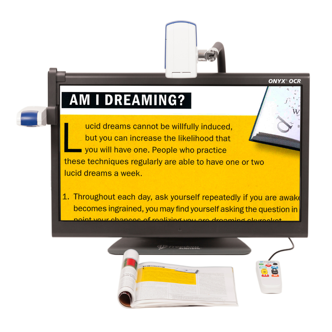 Freedom Scientific ONYX OCR Vision Magnifier - Speech & Touch Screen - primehubstore.shop Desktop Vision Magnifiers