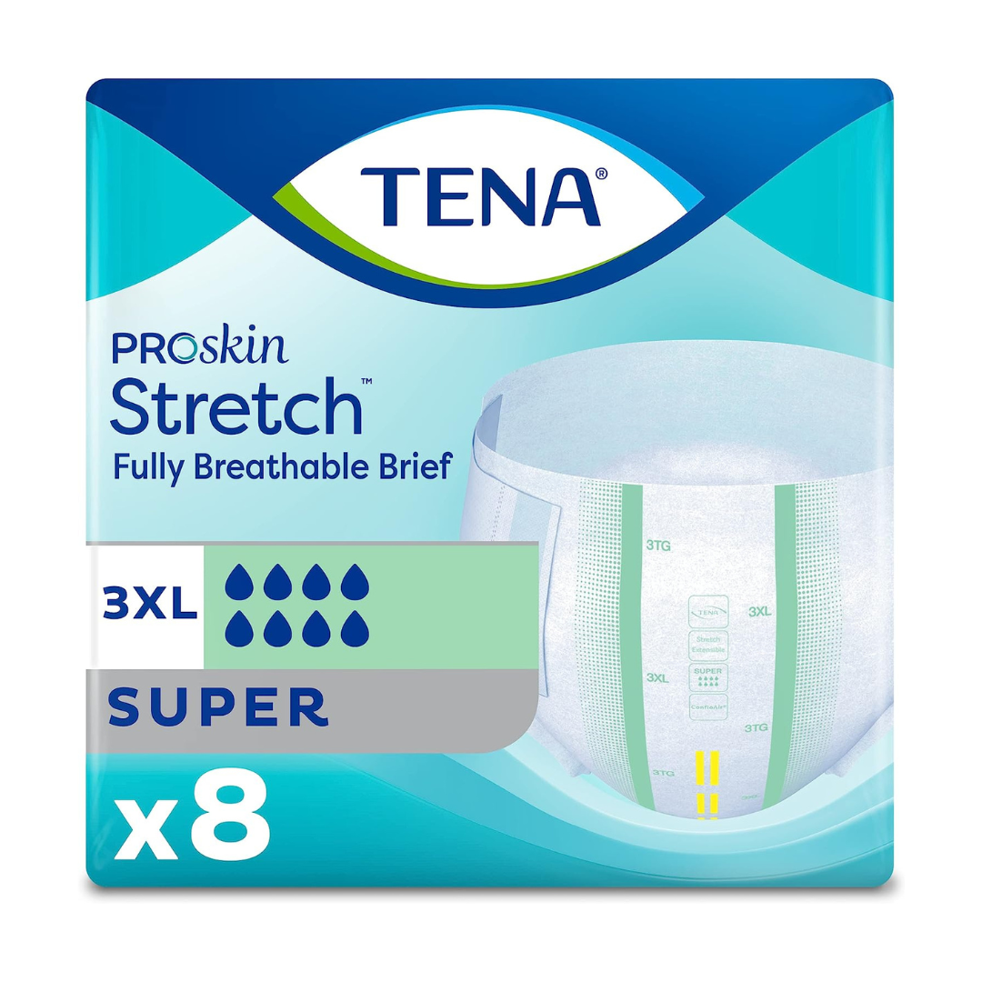 TENA Proskin Stretch Super Disposable Unisex Briefs - Heavy Absorbency - primehubstore.shop Incontinence