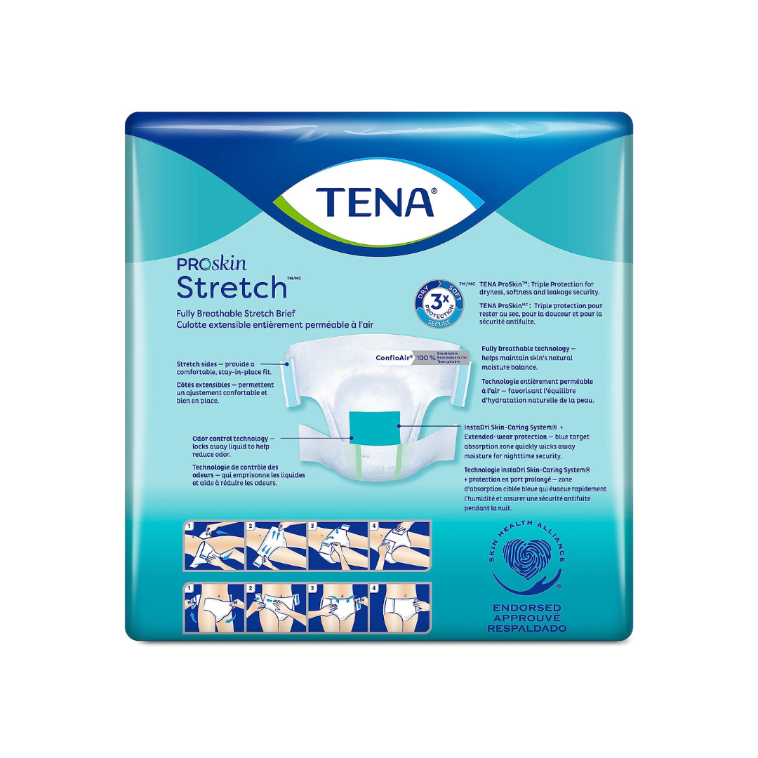 TENA Proskin Stretch Super Disposable Unisex Briefs - Heavy Absorbency - primehubstore.shop Incontinence