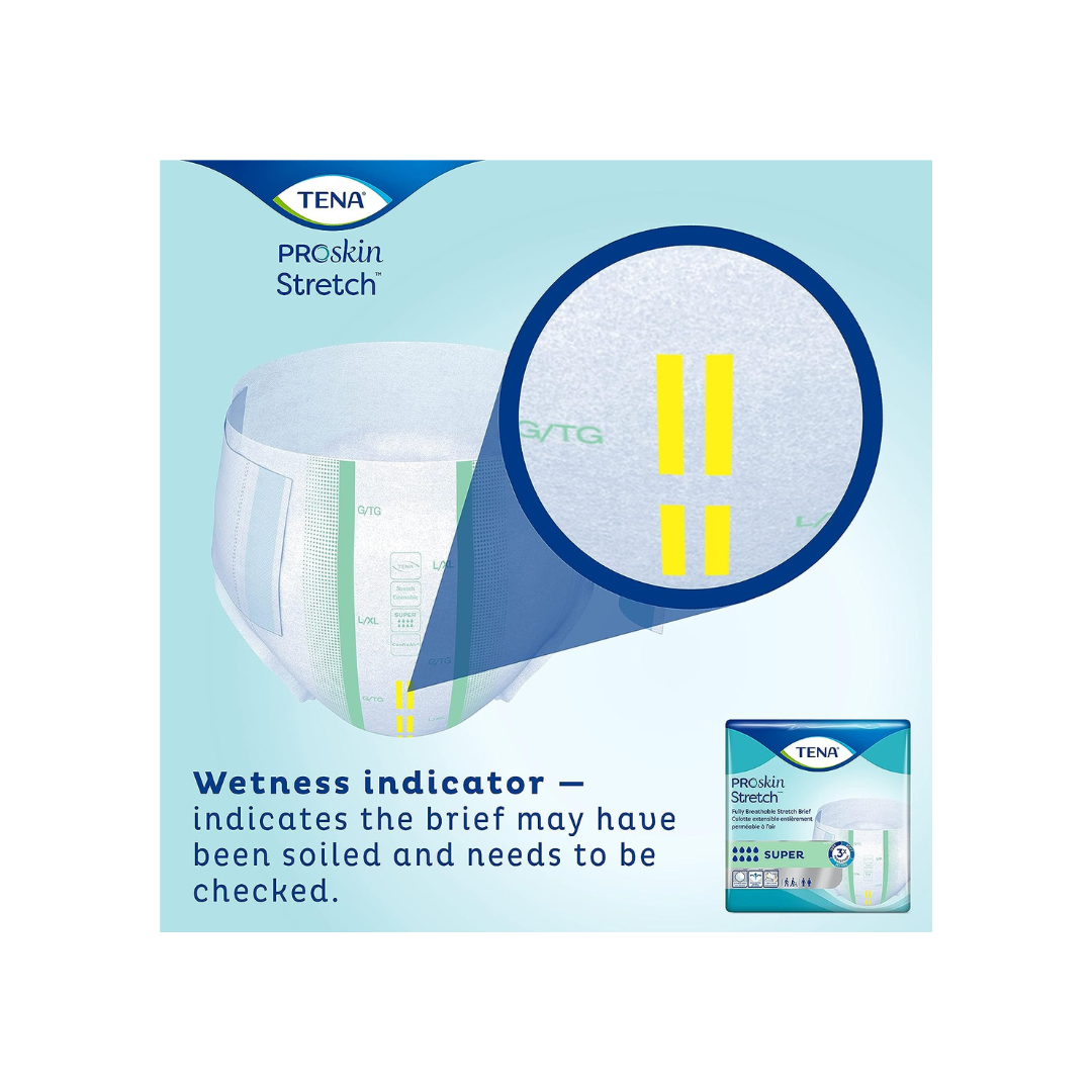 TENA Proskin Stretch Super Disposable Unisex Briefs - Heavy Absorbency - primehubstore.shop Incontinence