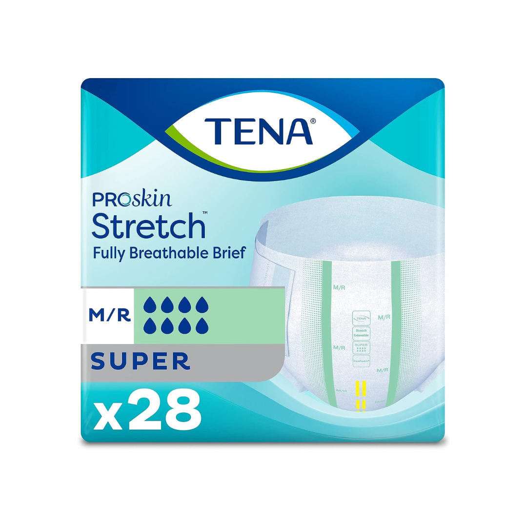 TENA Proskin Stretch Super Disposable Unisex Briefs - Heavy Absorbency - primehubstore.shop Incontinence