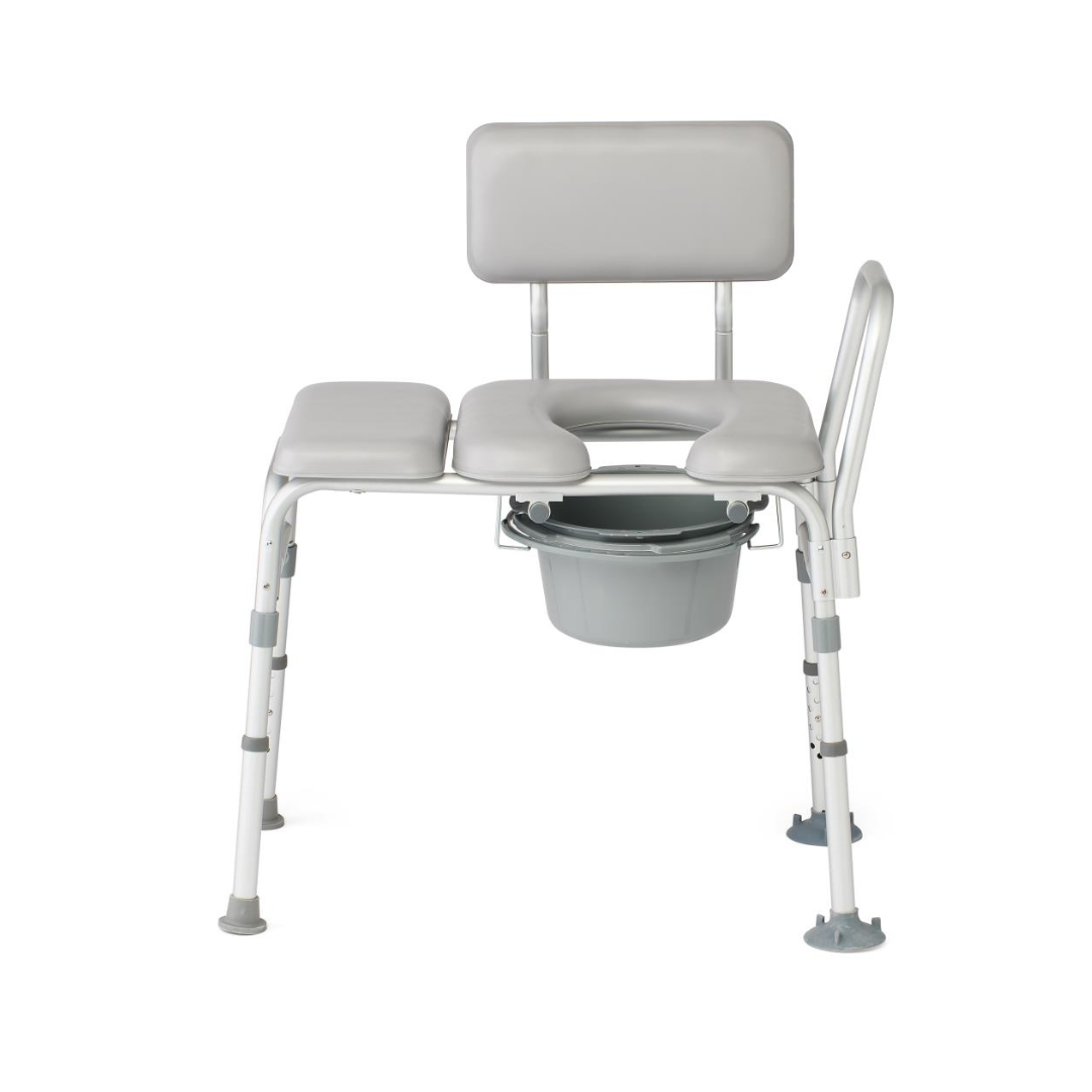 Medline Bariatric Combination Padded Transfer Bench and Commode - primehubstore.shop Transfer Benches