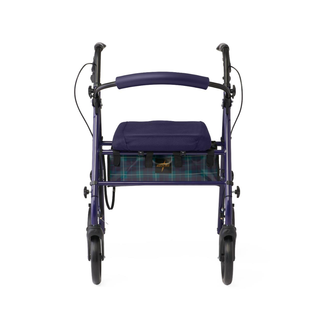 Medline Folding Steel Rollator with Microban Protection & 8" Wheels - primehubstore.shop Rollators