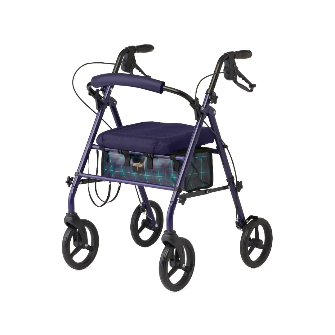 Medline Folding Steel Rollator with Microban Protection & 8" Wheels - primehubstore.shop Rollators