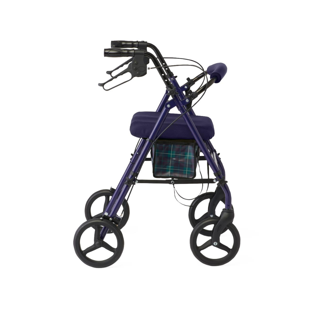 Medline Folding Steel Rollator with Microban Protection & 8" Wheels - primehubstore.shop Rollators