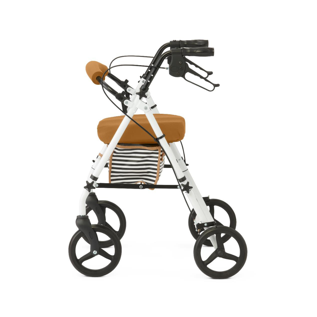 Medline Folding Steel Rollator with Microban Protection & 8" Wheels - primehubstore.shop Rollators
