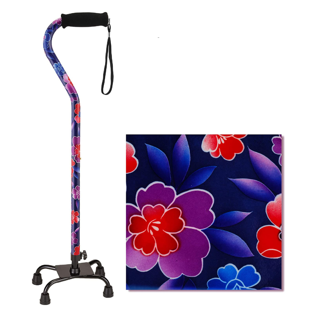Nova Medical Lightweight Height Adjustable Quad Canes with Soft Grip Handle - primehubstore.shop Quad Canes