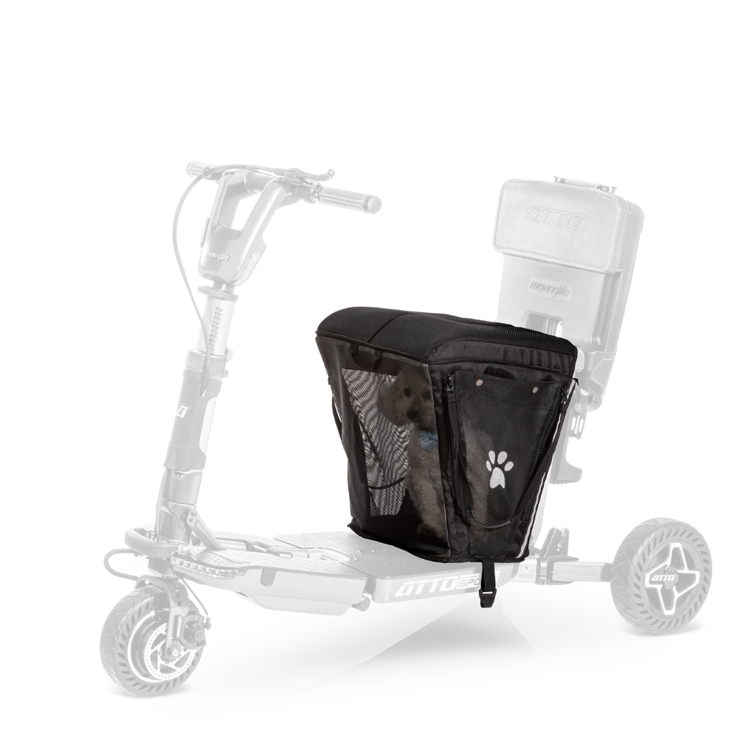 Moving Life ATTO Scooter Pet Carrier & Cushion Black - primehubstore.shop scooter Parts & Accessories
