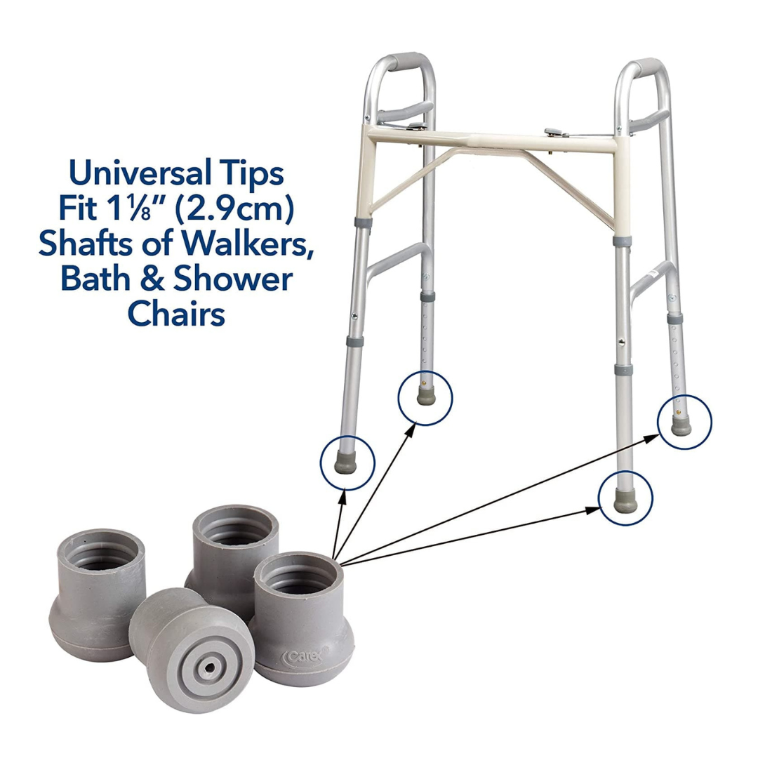 Carex Walker and Bath Bench Tips - Fits 1 1/8-Inch Tubing - primehubstore.shop Bath Bench Tips