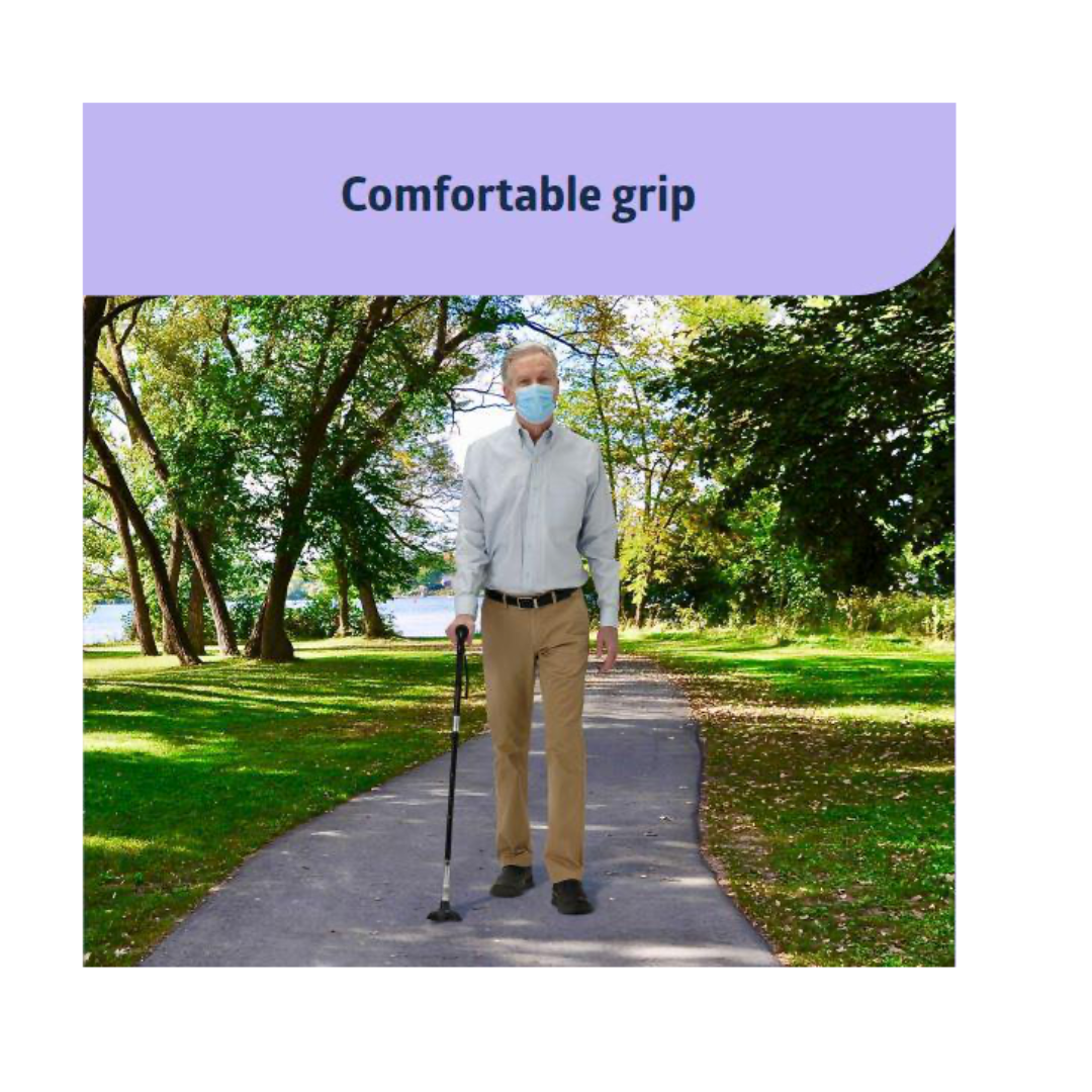 Medline Walk Steady Kit for Caregivers - Folding Walker & Cane Bundle - primehubstore.shop Walkers