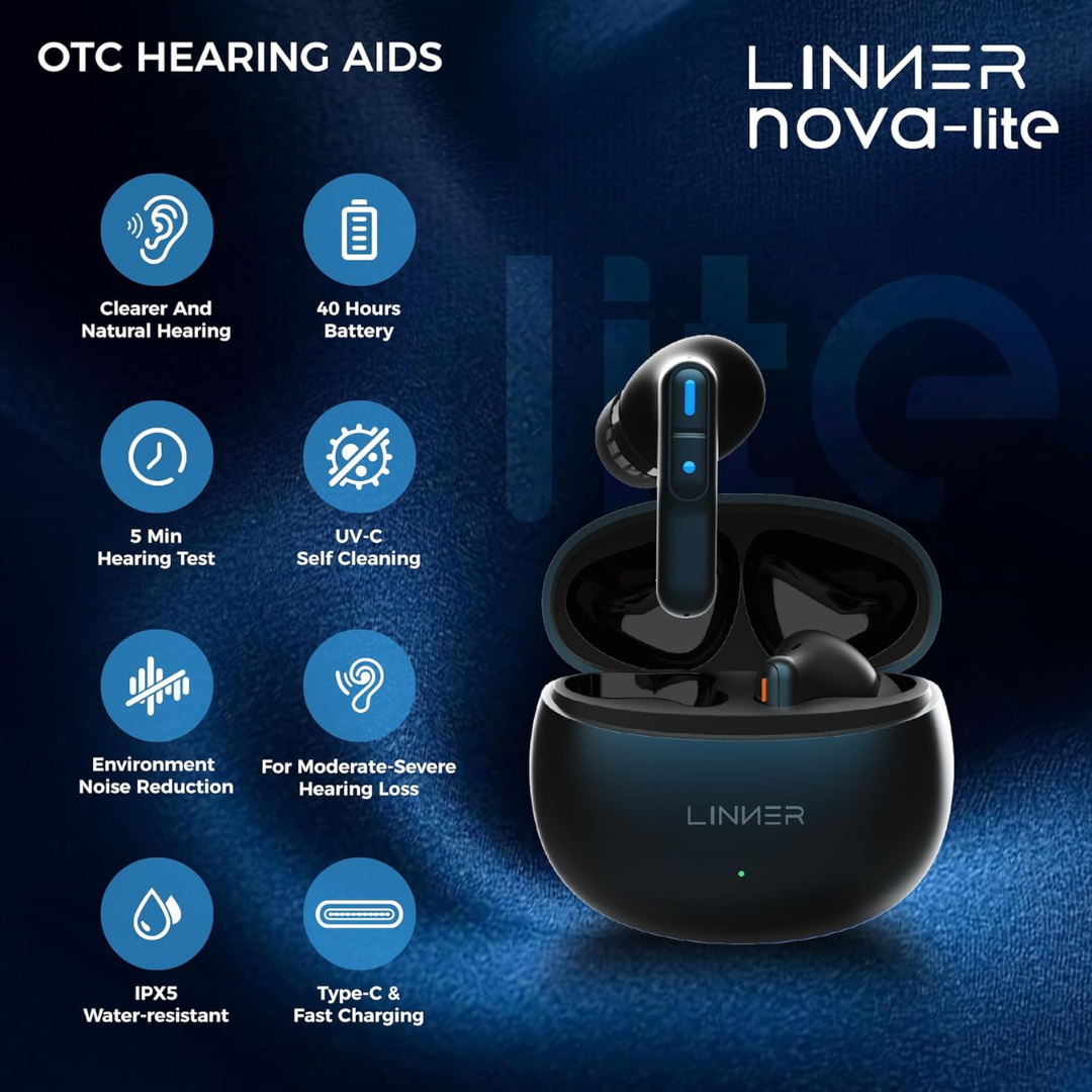 Linner Nova OTC Hearing Aids - FSA/HSA Approved - Long Battery Life - primehubstore.shop Hearing Aids