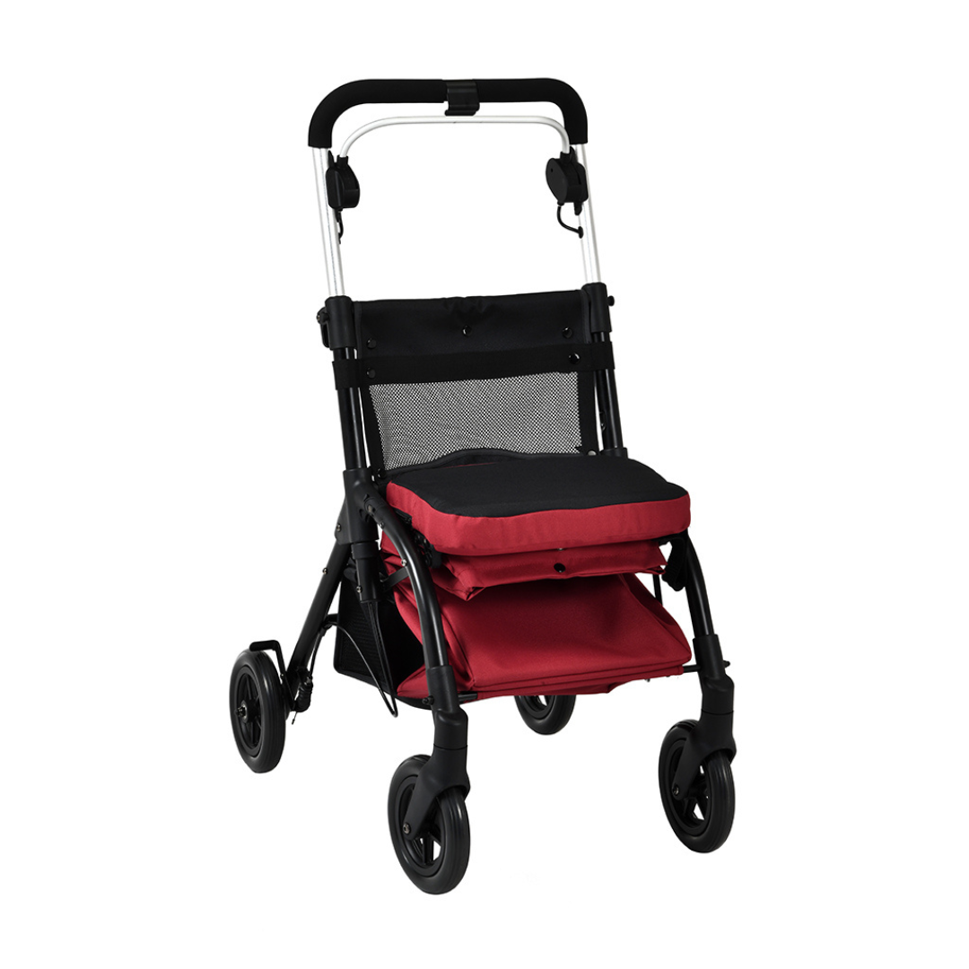 Triumph Mobility Essentials Shopping Rollator with Seat - XL Shopping Storage Bag - primehubstore.shop Rollators