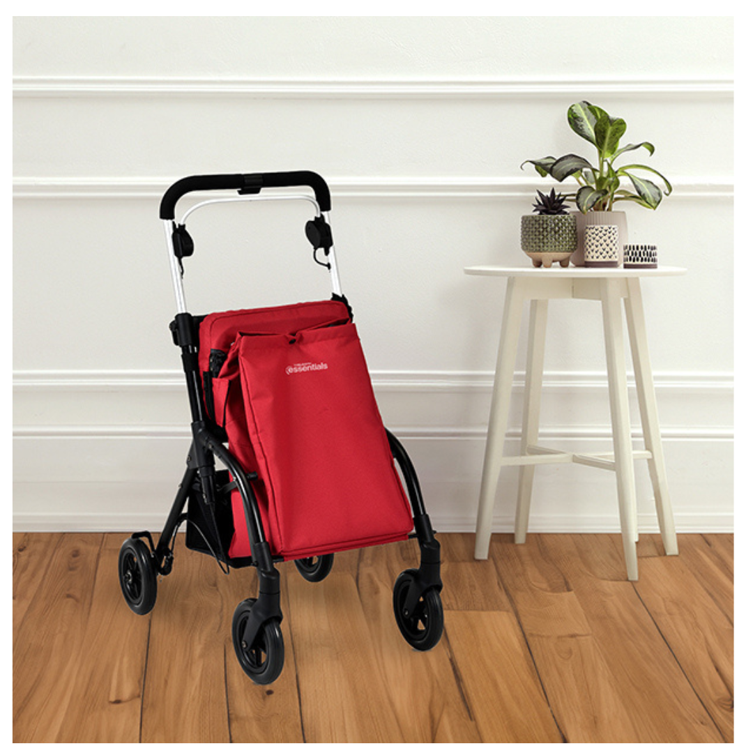 Triumph Mobility Essentials Shopping Rollator with Seat - XL Shopping Storage Bag - primehubstore.shop Rollators