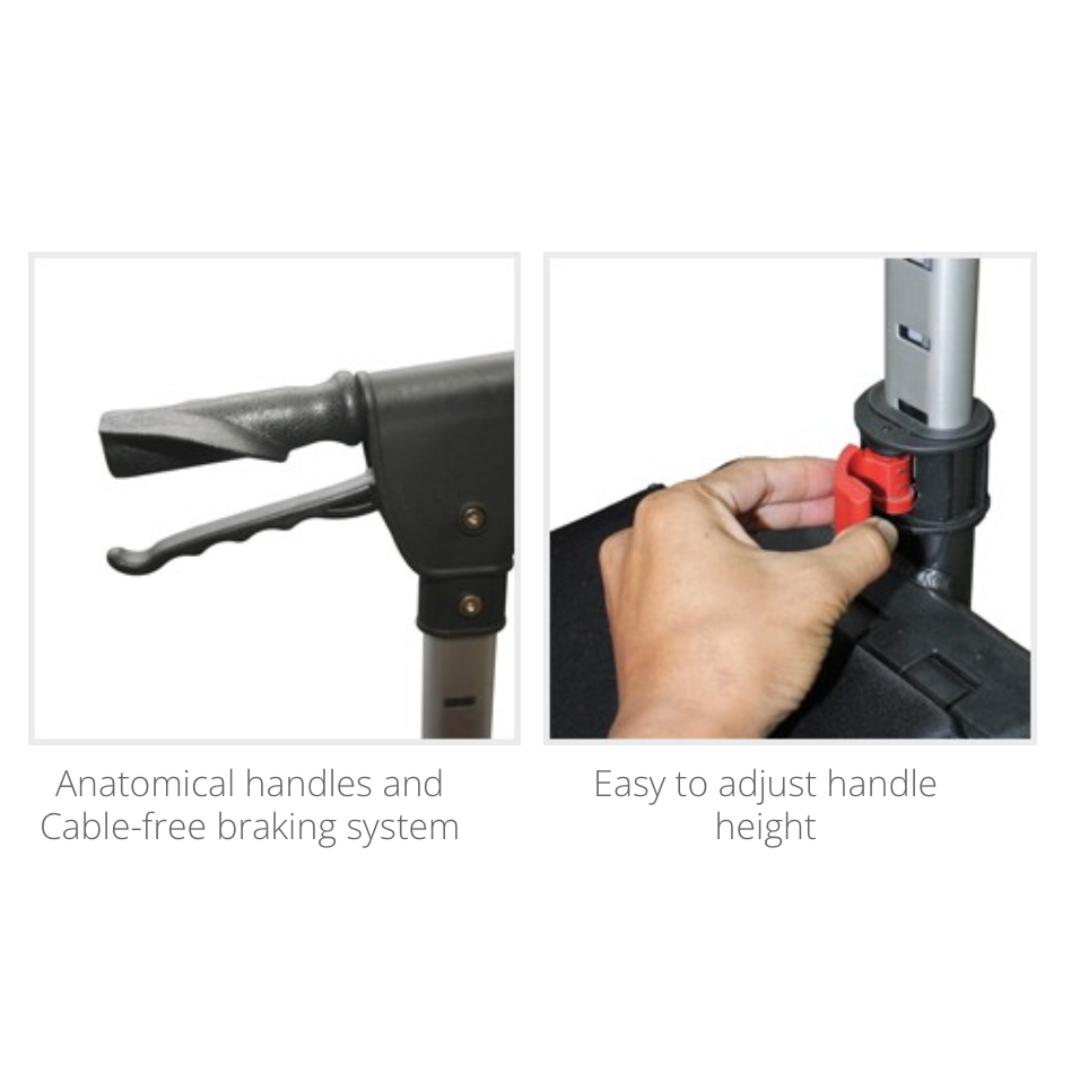 Triumph Mobility Escape Mini Rollator - Low 20" Seat - Charcoal Gray - primehubstore.shop Rollators