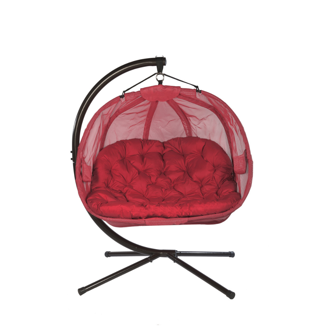 Flower House Hanging Pumpkin Loveseat Chair with Stand - Indoor & Outdoor - primehubstore.shop Hanging Chairs