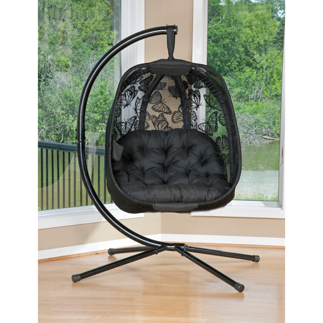 FlowerHouse Hanging Egg Patio Chairs with Stand - Indoor & Outdoor - primehubstore.shop Hanging Chairs