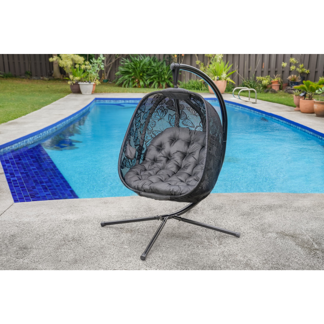FlowerHouse Hanging Egg Patio Chairs with Stand - Indoor & Outdoor - primehubstore.shop Hanging Chairs