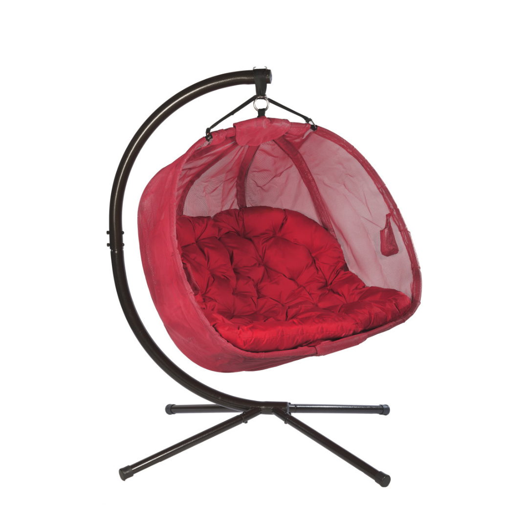 Flower House Hanging Pumpkin Loveseat Chair with Stand - Indoor & Outdoor - primehubstore.shop Hanging Chairs