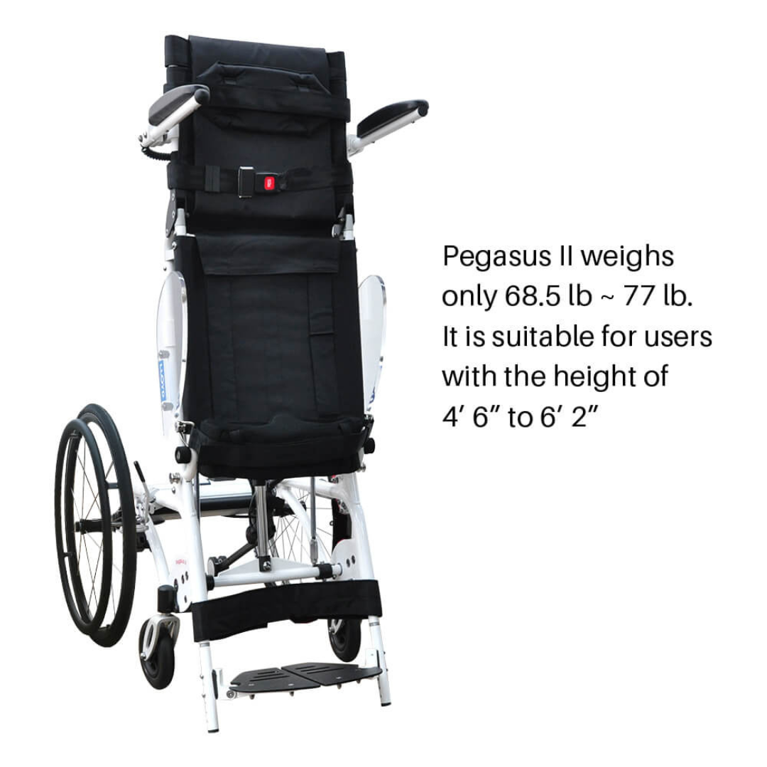 Foldawheel Pegasus II Lightest Standing Semi Powered Portable Wheelchair - Only Weighs 77 lbs - primehubstore.shop Power Chairs