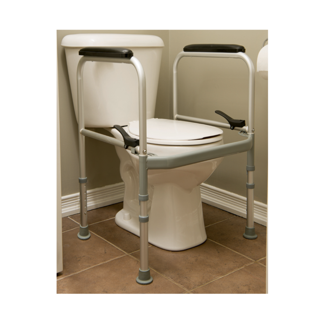 MOBB HealthCare Folding Toilet Safety Frame Universal Fit on Most Standard Toilets - primehubstore.shop Toilet Safety Frames