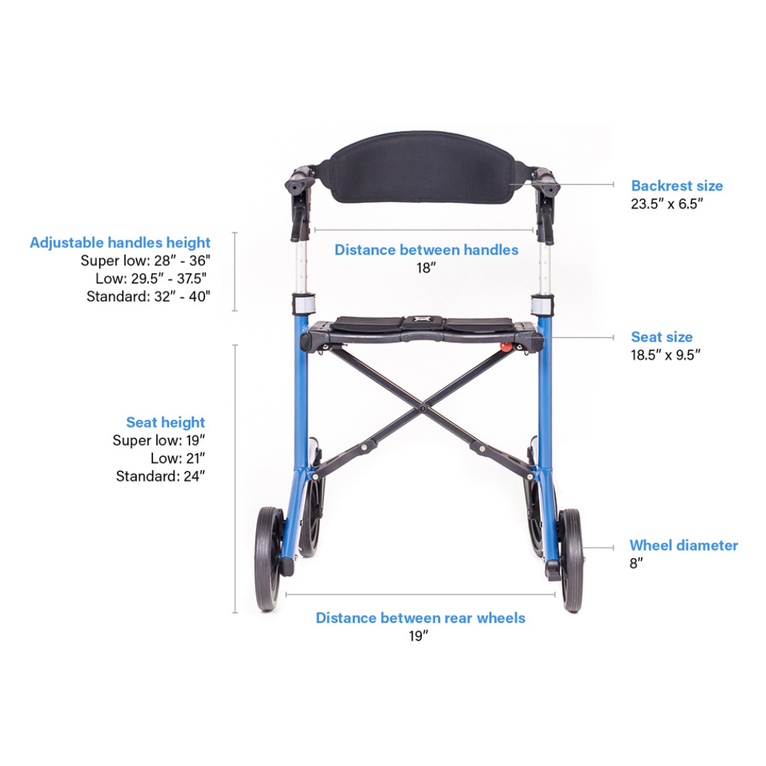 Triumph Mobility Escape Premium Folding Portable Rollators - primehubstore.shop Rollators