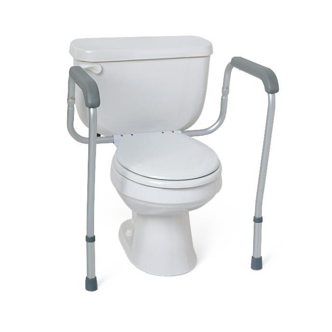 Medline Bathroom Foldable Toilet Safety Frame Rails - primehubstore.shop Toilet Safety Frames