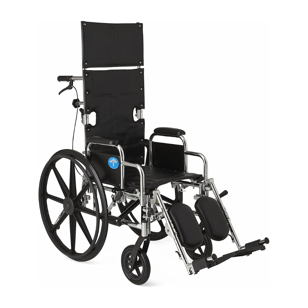 Medline Excel Chrome Reclining Wheelchairs -  Desk Length Arms & ELR - primehubstore.shop Reclining Wheelchairs