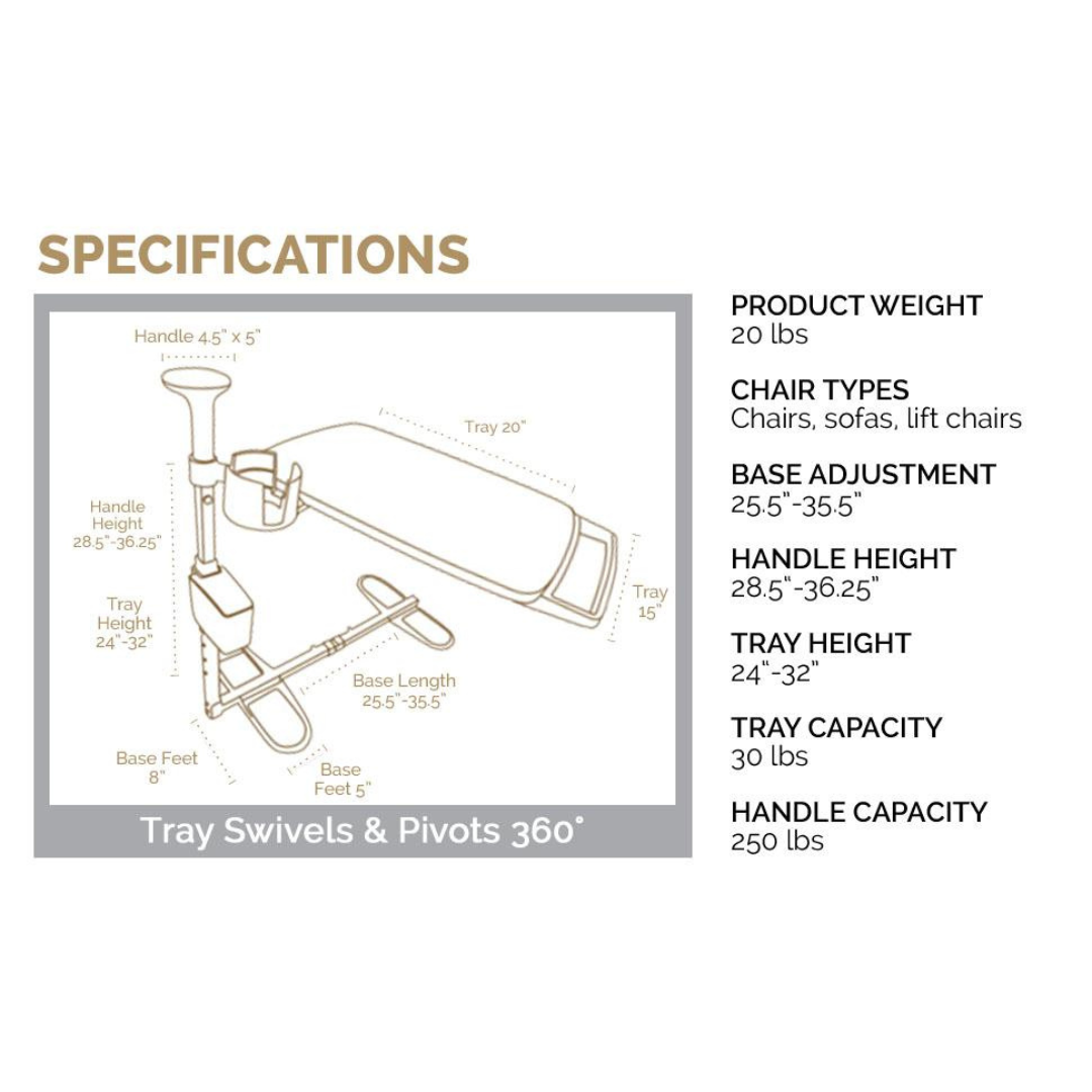 Signature Life Independence Tray Table with 360 Degree Swivel - primehubstore.shop Tray Tables