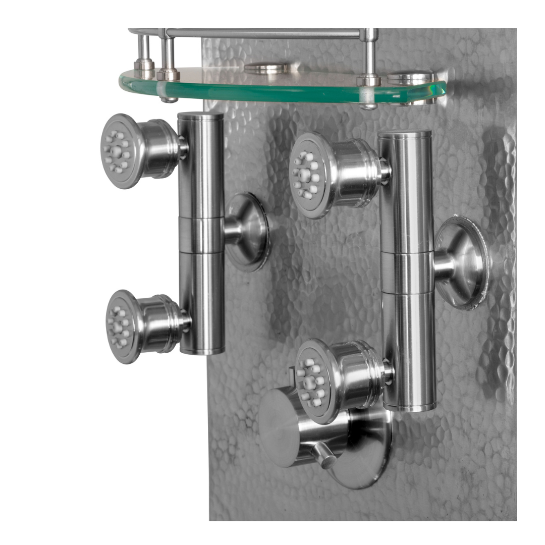 Pulse ShowerSpas Vaquero Shower System In Hammered Nickle - primehubstore.shop Shower Systems
