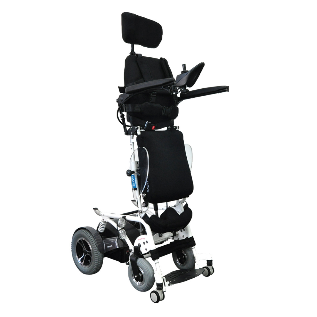 Foldawheel Phoenix II Electric Standing Power Wheelchair with Recline and 18.5 Mile Range - primehubstore.shop Power Chairs