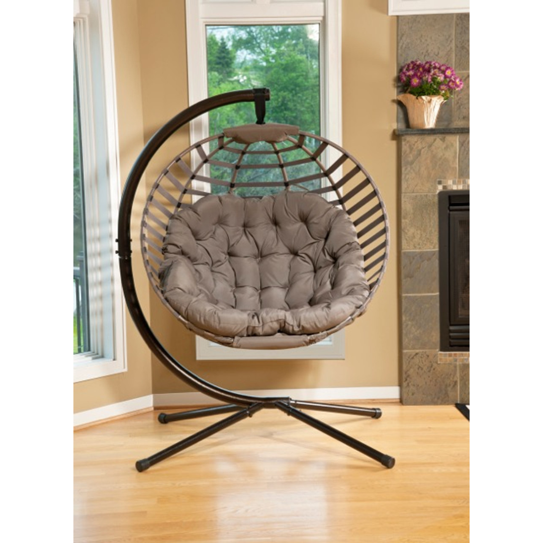 FlowerHouse Ball Hanging Indoor/Outdoor Chair W/Stand - Sand - primehubstore.shop Hanging Chairs