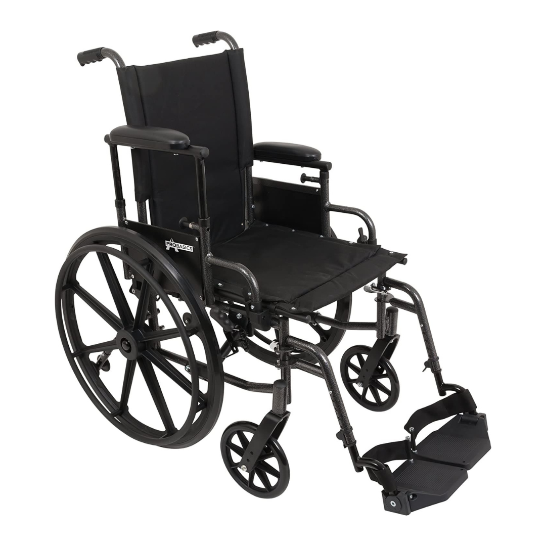 ProBasics Ultra Lightweight Wheelchair - Height Adjustable Seat - Flip Back Desk Arms - primehubstore.shop Wheelchairs