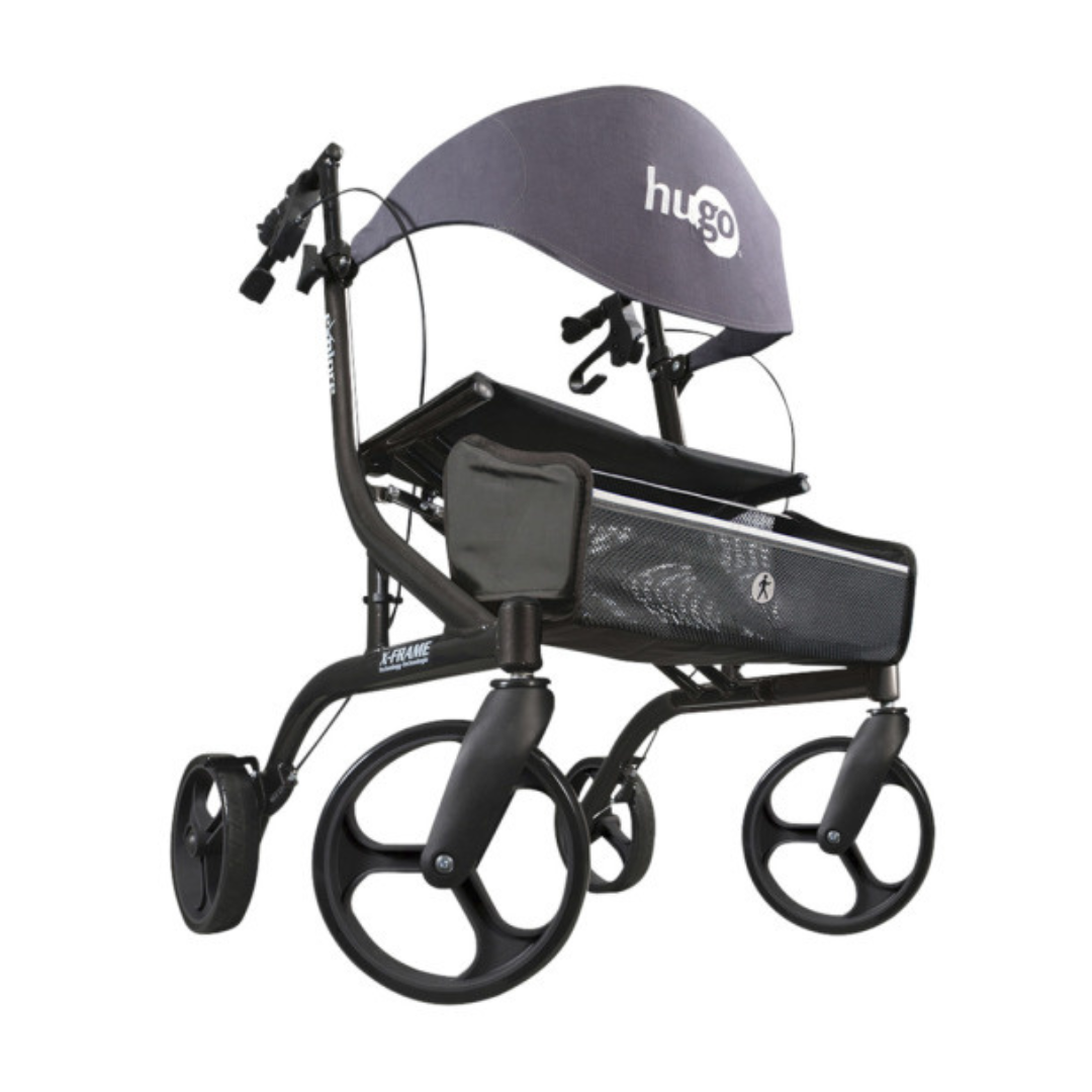 Hugo eXplore Side-Fold Rolling Walker Rollator with Seat - primehubstore.shop Rollators