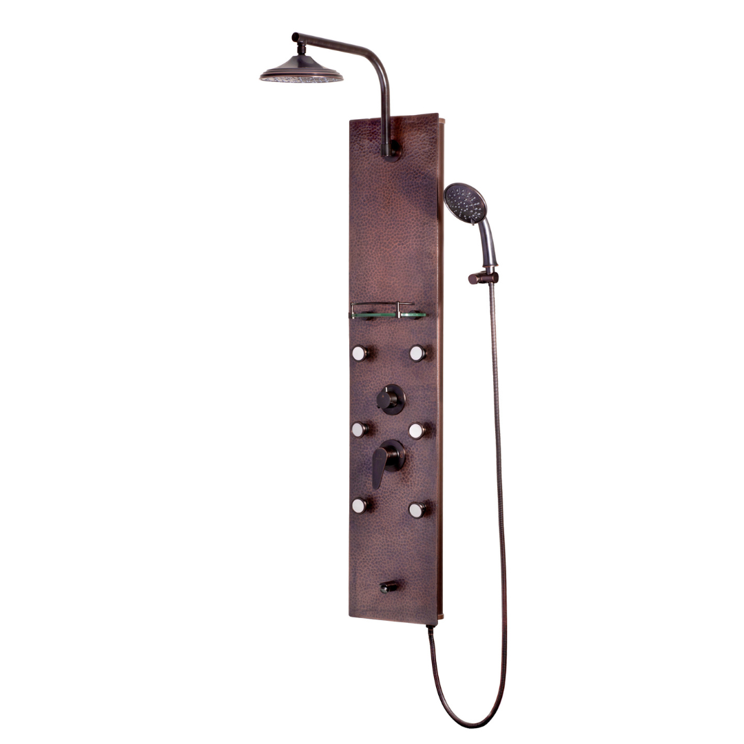 Pulse ShowerSpas Sedona Shower System - Hammered Copper - primehubstore.shop Shower Systems