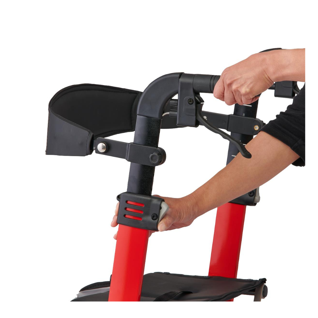 Medline Lightweight Euro Style Folding Rolling Walker Rollator - primehubstore.shop Rollators