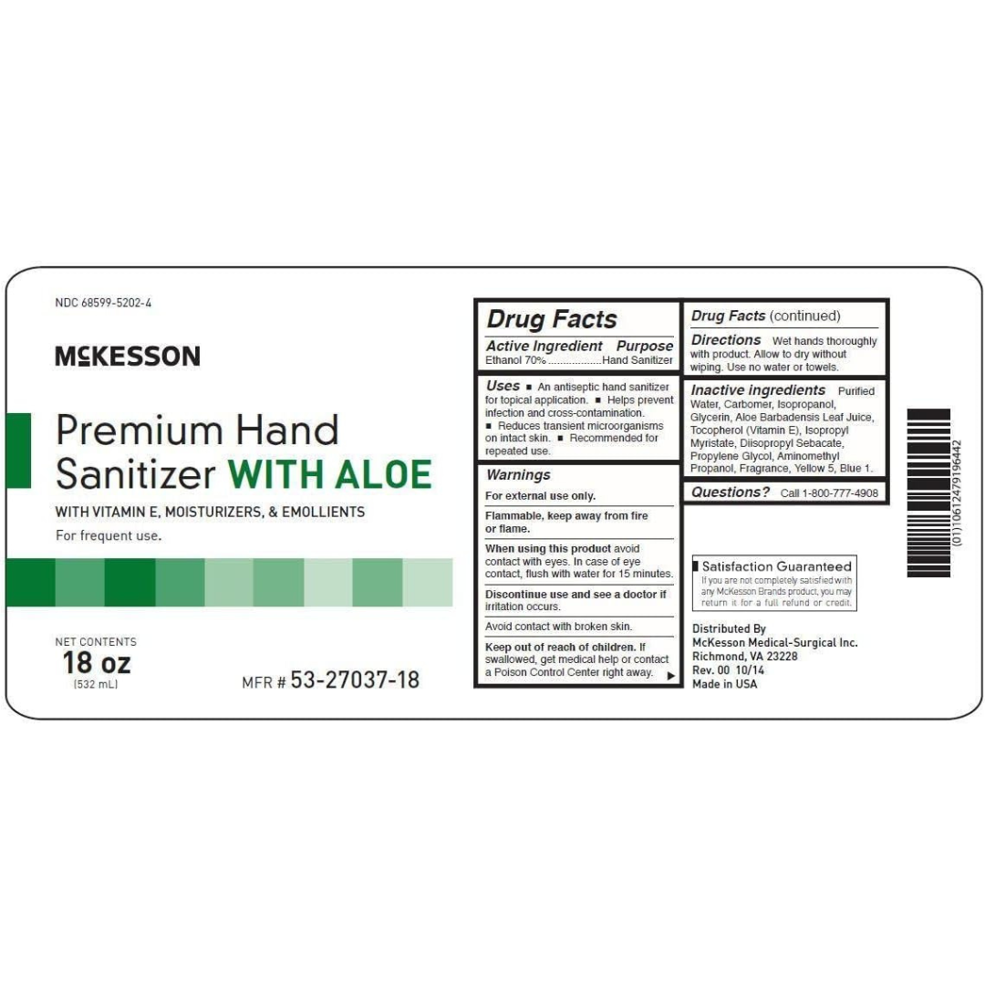McKesson Premium Hand Sanitizer with Aloe and Spring Water Scent - 18oz Pump Bottle - primehubstore.shop Hand Sanitizers