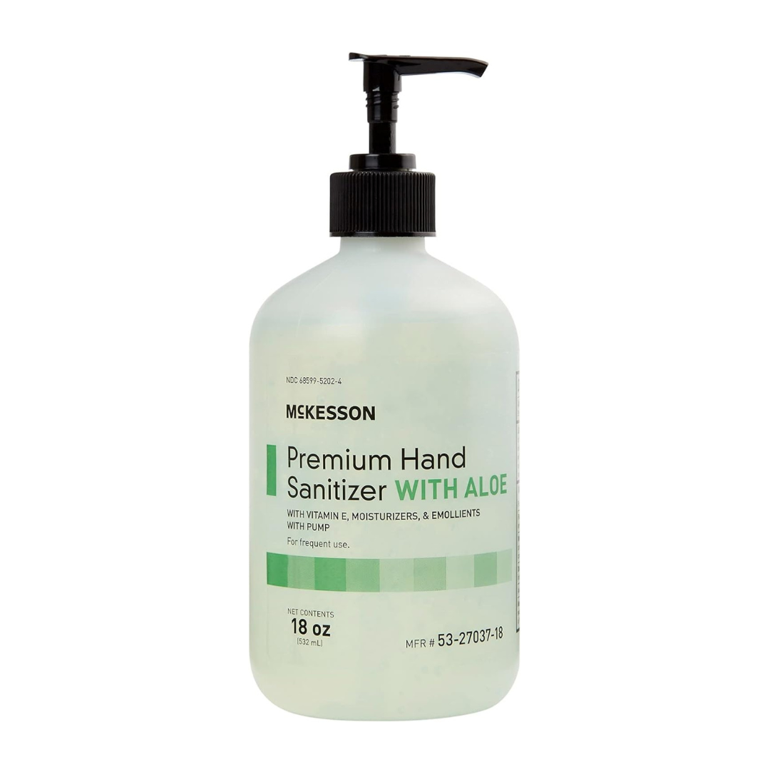 McKesson Premium Hand Sanitizer with Aloe and Spring Water Scent - 18oz Pump Bottle - primehubstore.shop Hand Sanitizers