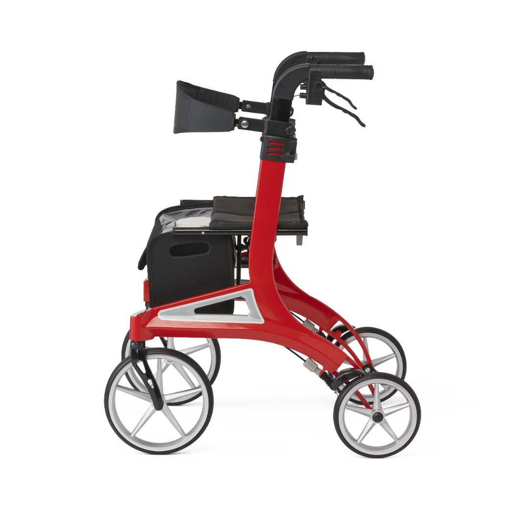 Medline Lightweight Euro Style Folding Rolling Walker Rollator - primehubstore.shop Rollators