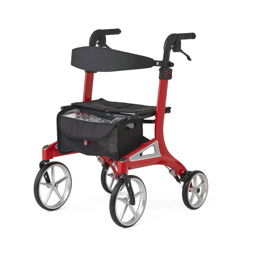 Medline Lightweight Euro Style Folding Rolling Walker Rollator - primehubstore.shop Rollators