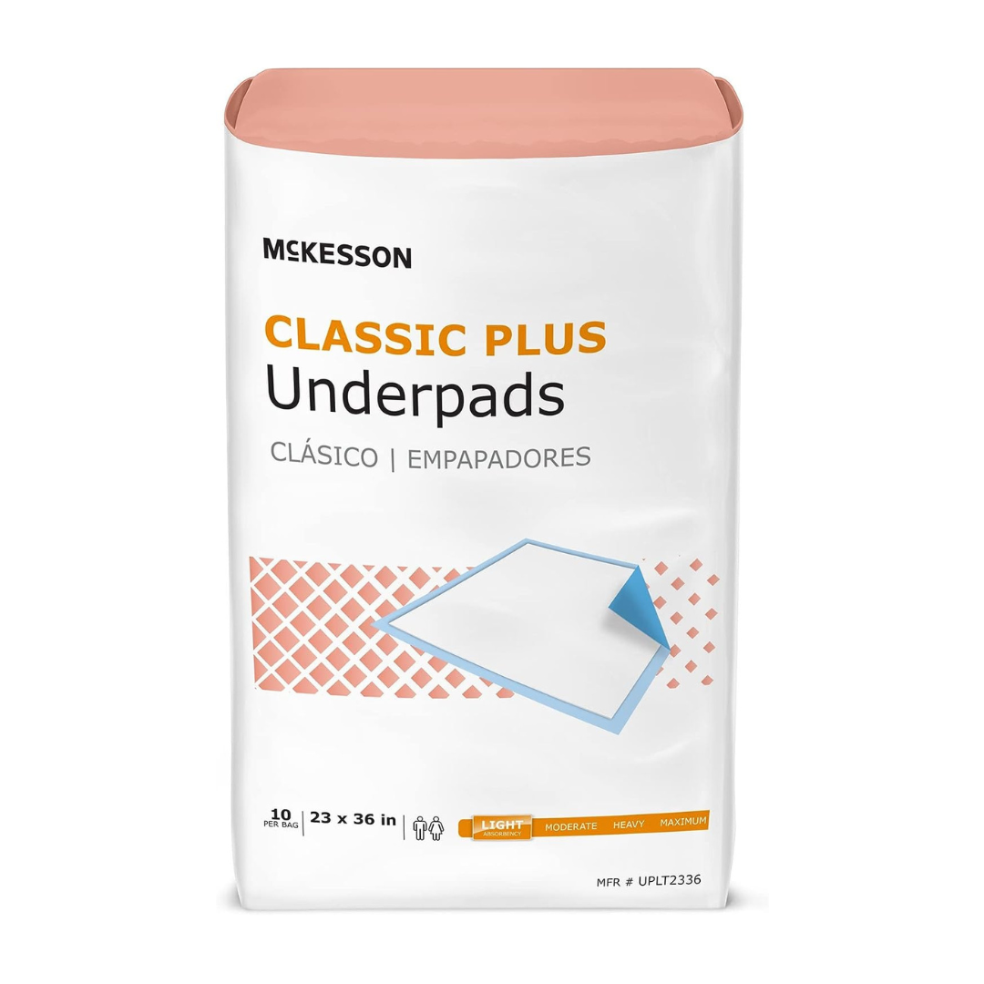 McKesson Classic Lite Underpads - Disposable Lite Absorbency - primehubstore.shop Underpads