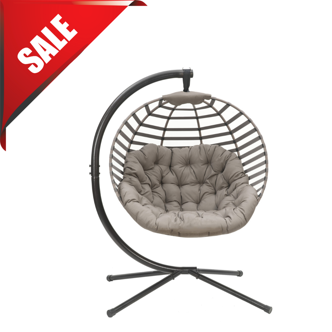 FlowerHouse Ball Hanging Indoor/Outdoor Chair W/Stand - Sand - primehubstore.shop Hanging Chairs